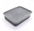 Пластиковый контейнер черный 179*132 500мл с крышкой 