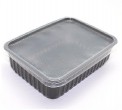 Пластиковый контейнер черный 179*132 1000мл с крышкой