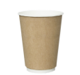 Двухслойный бумажный стакан "крафт" 350мл