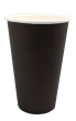 Бумажный стакан для горячих напитков 450мл (1-сл) "черный"