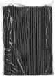 Трубочки без изгиба "черные" в индивидуальной упаковке 