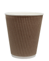 ГОФРИРОВАННЫЙ  БУМАЖНЫЙ СТАКАН 250 МЛ "КРАФТ"