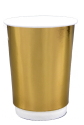 ДВУХСЛОЙНЫЙ БУМАЖНЫЙ СТАКАН 350 МЛ "ЗОЛОТОЙ МЕТАЛЛИК"