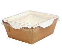 Картонный контейнер с пластиковой крышкой 350мл (OpSalad 350)