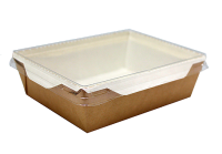 Картонный контейнер с пластиковой крышкой 400мл (OpSalad 400)