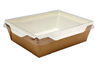 Картонный контейнер с пластиковой крышкой 500мл (OpSalad 500) 