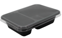 ЛОТОК ПЛАСТИКОВЫЙ С КРЫШКОЙ 2-СЕКЦ 70/30 ЧЕРНЫЙ