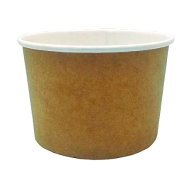 БУМАЖНЫЙ КОНТЕЙНЕР КРУГЛЫЙ 290 МЛ "КРАФТ"