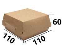 Коробка для бургера 110/110/60 "Крафт" (EcoBurger М)