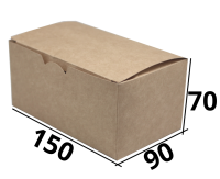 Коробочка для еды 150/90/70 "Крафт" (Fast Food Box L)
