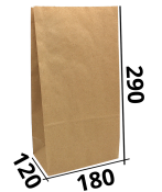 Бумажный пакет без ручек 180/120/290 "В"