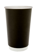 ДВУХСЛОЙНЫЙ БУМАЖНЫЙ СТАКАН 450МЛ  "Черный"