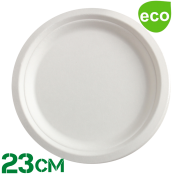 Тарелка биоразлагаемая 23см "БЕЛАЯ"