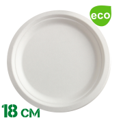 Тарелка биоразлагаемая 18см "БЕЛАЯ"