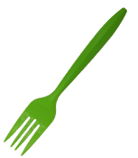 Вилка "Эко" 150мм кукурузный крахмал "Зеленая"