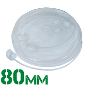 Крышка пластиковая 80мм "ПРОЗРАЧНАЯ" 250мл