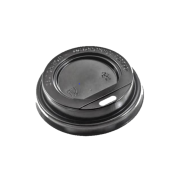 Крышка пластиковая "Черная" для ОДНОСЛОЙНОГО стаканов 100мл (62мм)