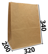 Бумажный пакет без ручек 320/200/340 "D"