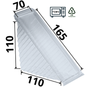 Пластиковая коробка для сэндвича 165*87*66мм (СП 1908)