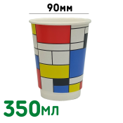 Двухслойный бумажный стакан 350мл "Паттерн"