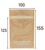 Пакет "Дой-Пак" проз/крафт 100*155 + Zip Lock 