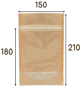 Пакет "Дой-Пак" проз/крафт 150*210 + Zip Lock 
