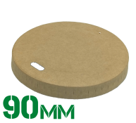 Крышка бумажная "КРАФТ" 90мм для стаканов 350/450мл