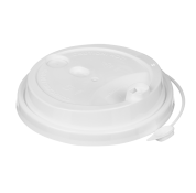 Крышка пластиковая "Белая" с клапаном для стаканов 250мл (ВЗЛП)